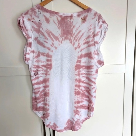 CHASER | Free Love Graphic. Tie Dye Distress Oversized Top. Size Medium. - Picture 2 of 4